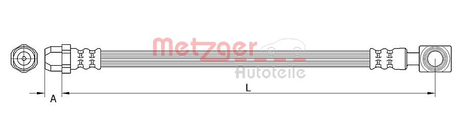 Flessibile del freno - 4111437 METZGER